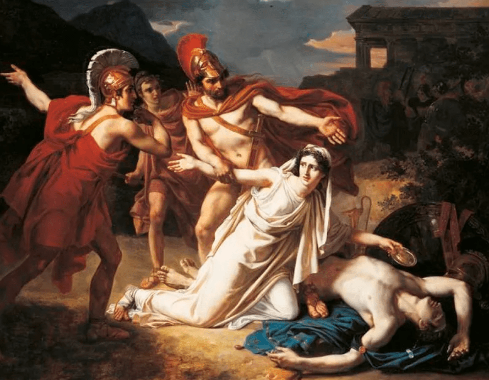 « Antigone donnant la sépulture à Polynice », toile de 1825 de Sébastien-Louis-Guillaume Norblin.